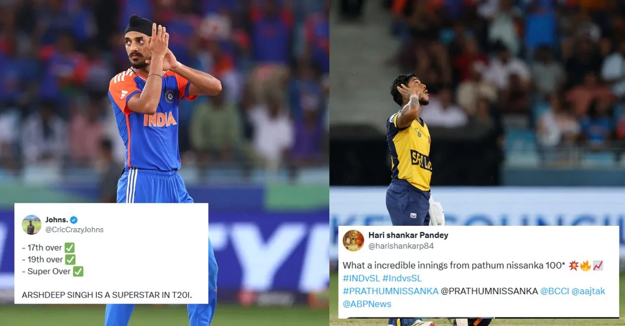 Fans go wild as Pathum Nissanka’s ton goes in vain with Arshdeep Singh’s Super Over brilliance guiding India past Sri Lanka in Asia Cup 2025