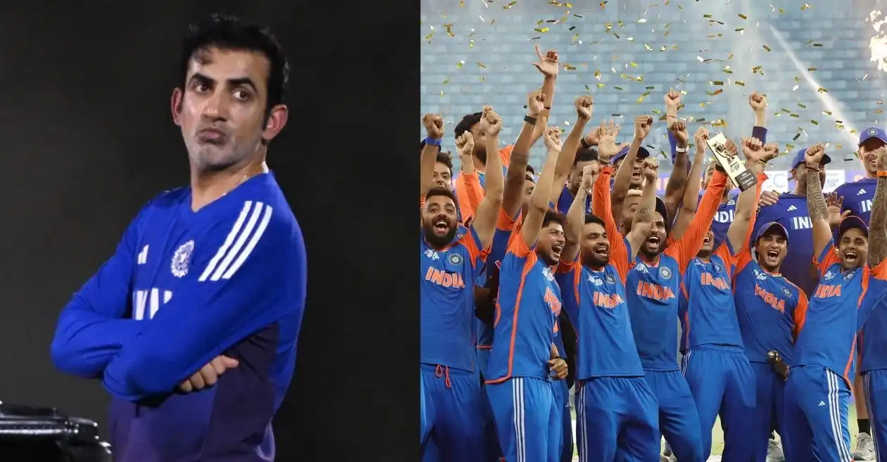 Gautam Gambhir reacts after India beat Pakistan to win Asia Cup 2025 in Dubai