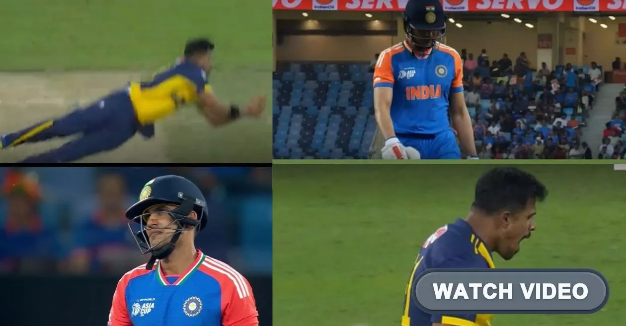 Asia Cup 2025 [WATCH]: Maheesh Theekshana pulls off a stunning catch to dismiss Shubman Gill in IND vs SL Super 4 game