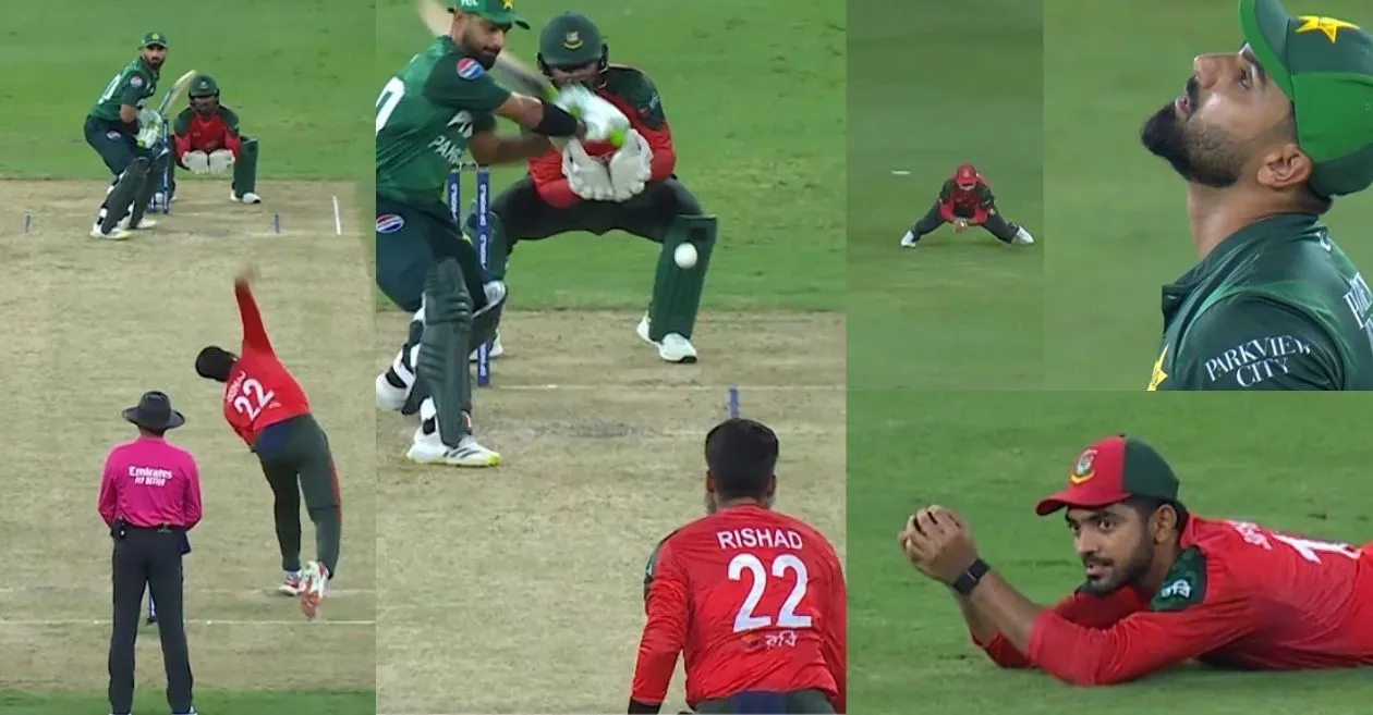 Asia Cup 2025 [WATCH]: Saif Hassan plucks a screamer to dismiss Hussain Talat in tense PAK vs BAN encounter