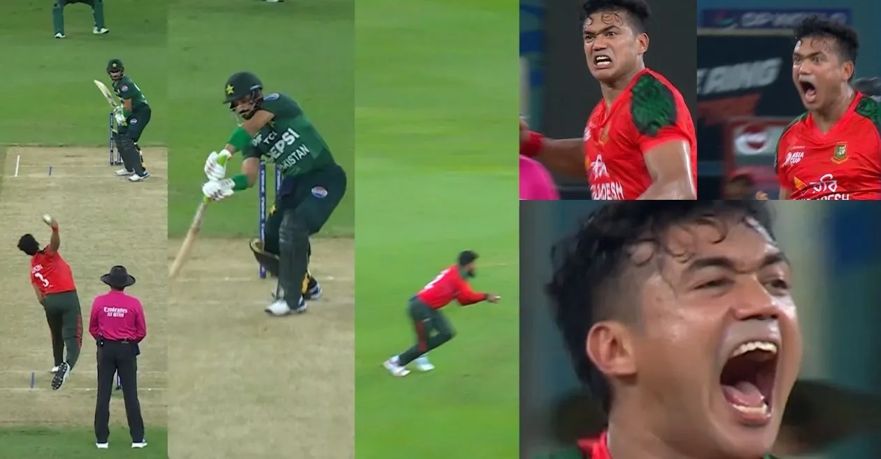 Asia Cup 2025 [WATCH]: Taskin Ahmed roars in delight after removing Sahibzada Farhan in crucial BAN vs PAK Super 4 battle