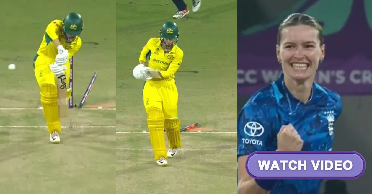 Women’s World Cup 2025 [WATCH]: Lauren Bell produces ‘ball of the tournament’ to dismiss Phoebe Litchfield during AUS vs ENG clash
