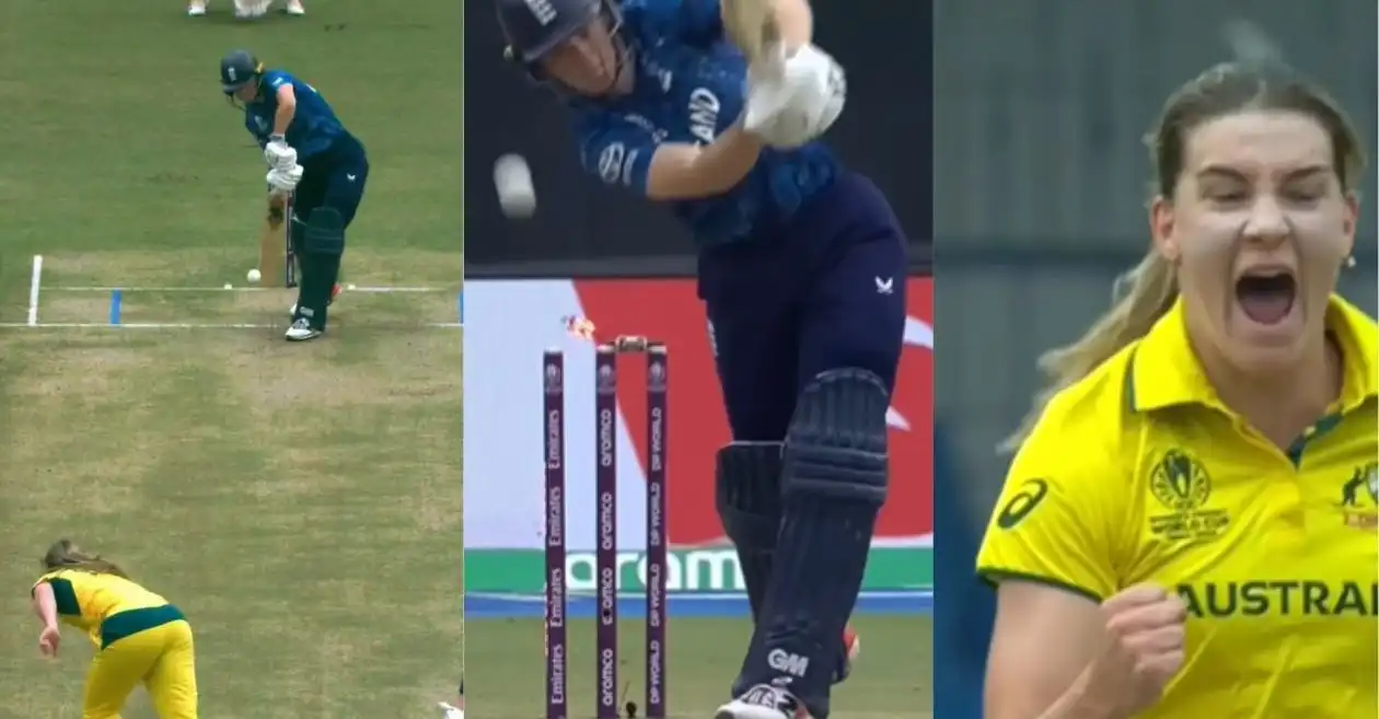 WATCH: Annabel Sutherland cleans up Amy Jones with a jaffa in AUS vs ENG Women’s World Cup 2025 clash