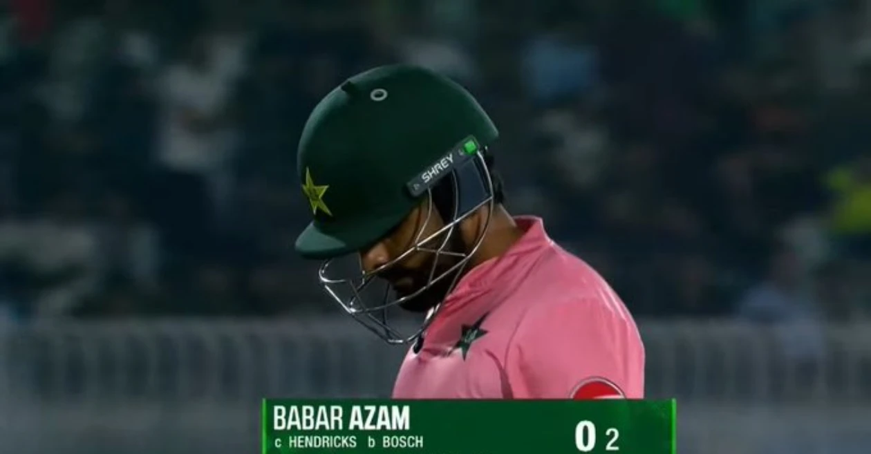 WATCH: Babar Azam’s T20I comeback turns sour with a duck as South Africa thrash Pakistan in Rawalpindi