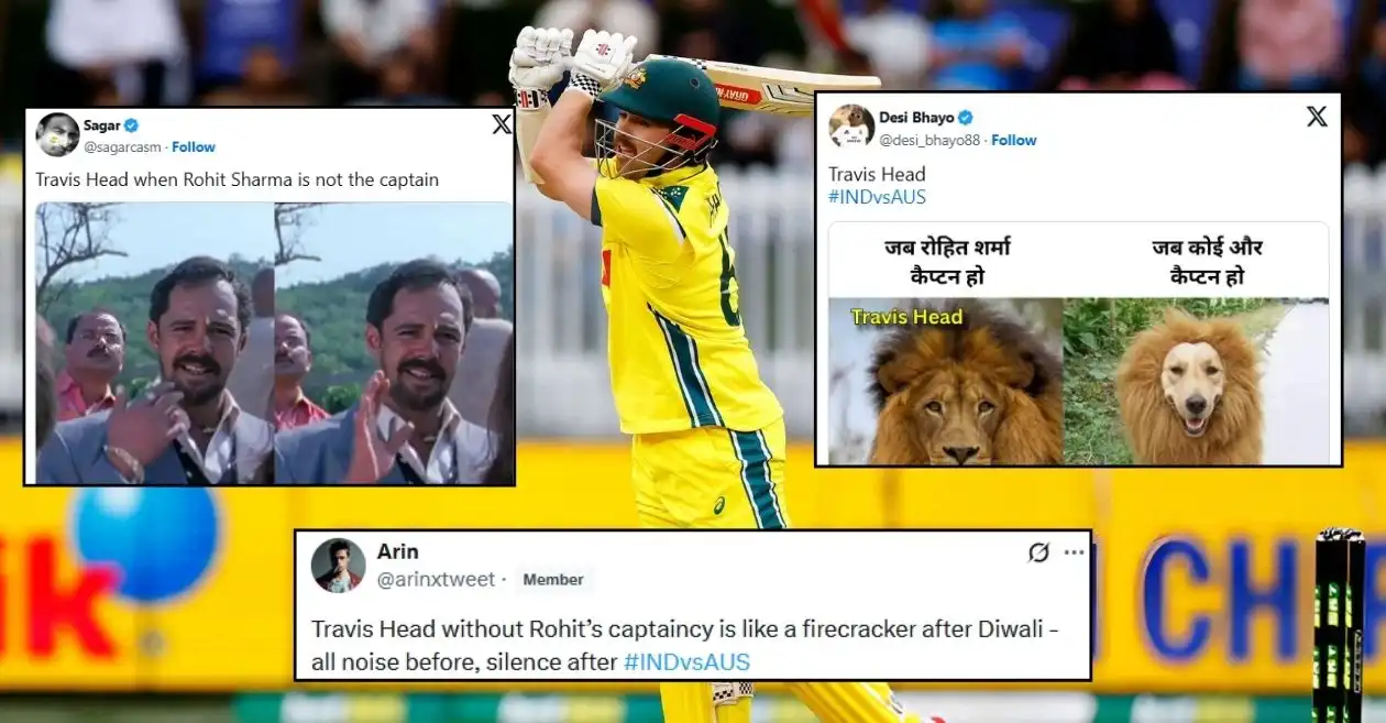 ‘He only performs when Rohit Sharma is captain’: Fans spark meme fest after Travis Head’s dismissal in Perth ODI – AUS vs IND