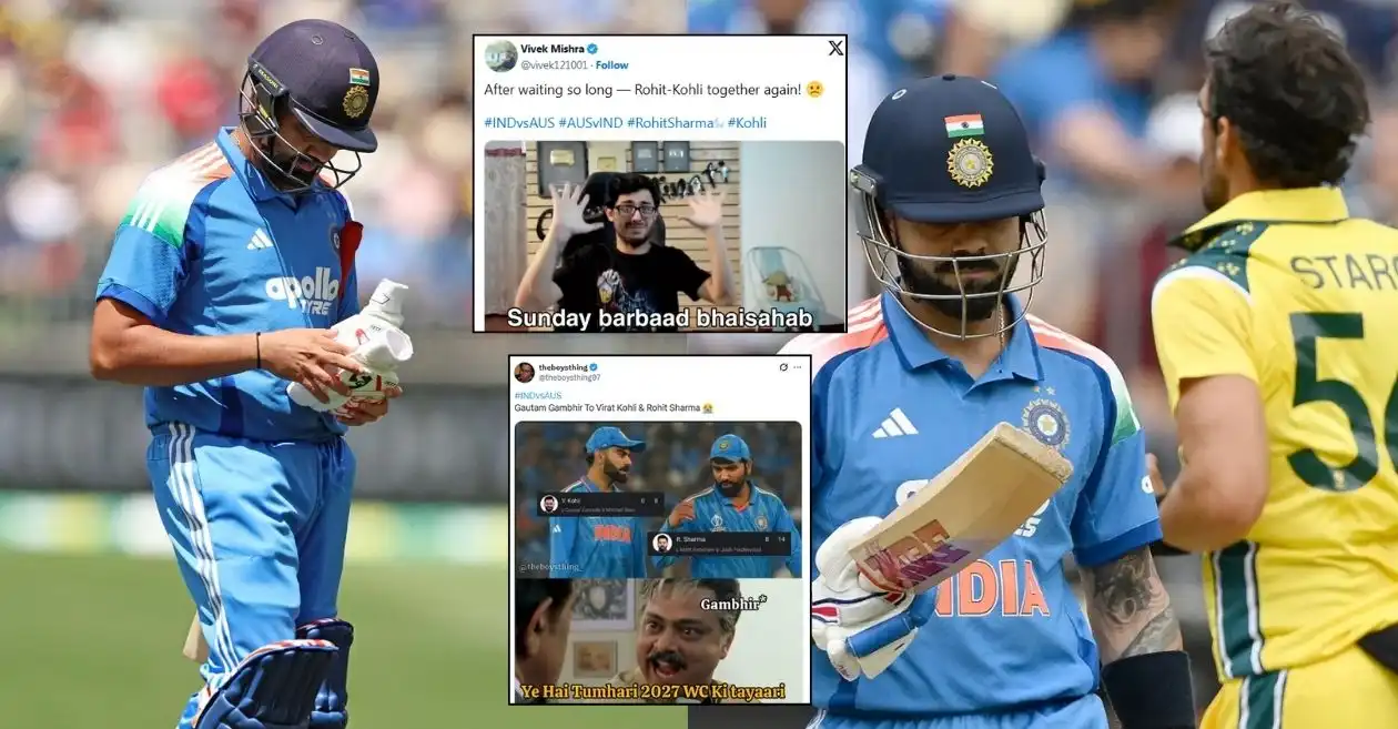 AUS vs IND: Fans troll Rohit Sharma and Virat Kohli after the duo’s poor outing in the 1st ODI at Perth