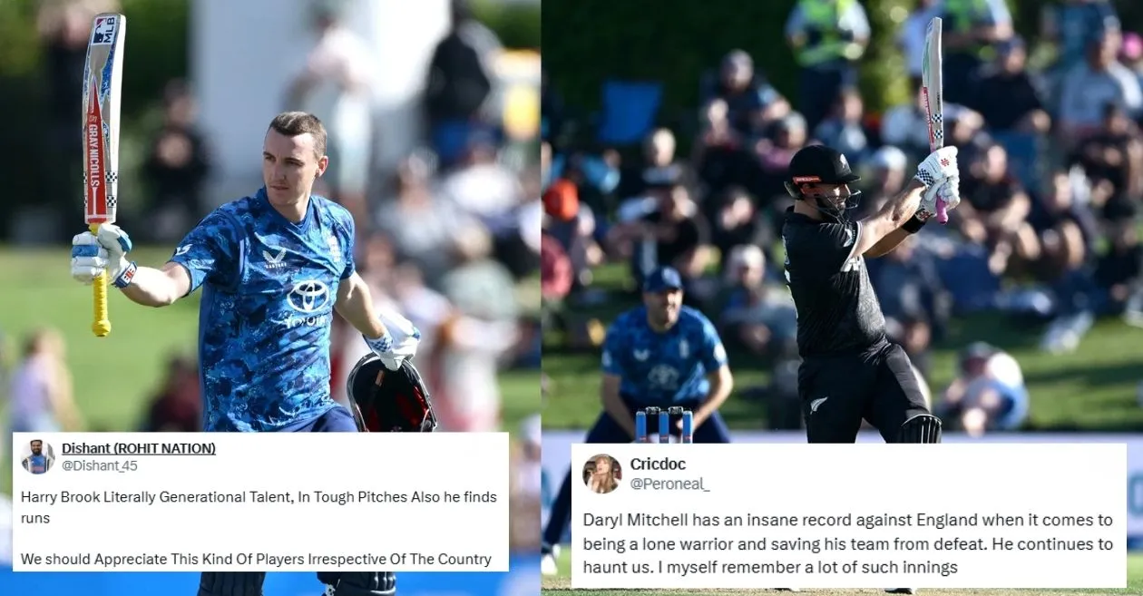 NZ vs ENG: Fans react as Harry Brook’s fighting ton goes in vain after Daryl Mitchell steers New Zealand to victory in ODI series opener