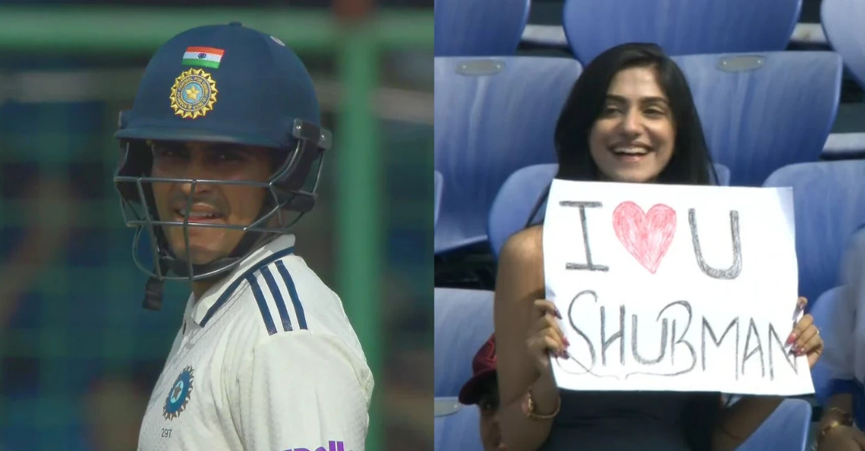 “I love you Shubman”: Female fan’s proposal for Indian captain goes viral during IND vs WI 2nd Test in Delhi