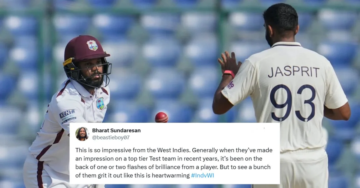Netizens react as West Indies fightback denies India victory by an innings as Delhi Test heads to Day 5