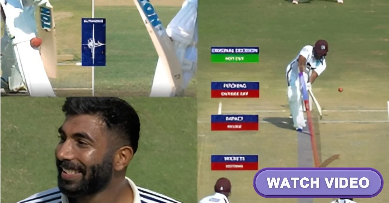 IND vs WI [WATCH]: Jasprit Bumrah’s frustration boils over as inconclusive DRS saves John Campbell on Day 4 of Delhi Test