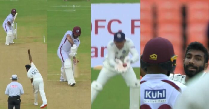 IND vs WI [WATCH]: Jasprit Bumrah outfoxes John Campbell with an absolute peach on Day 1 of the Ahmedabad Test