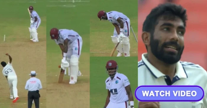 IND vs WI [WATCH]: Jasprit Bumrah cleans up Justin Greaves with a lethal yorker on Day 1 of the Ahmedabad Test