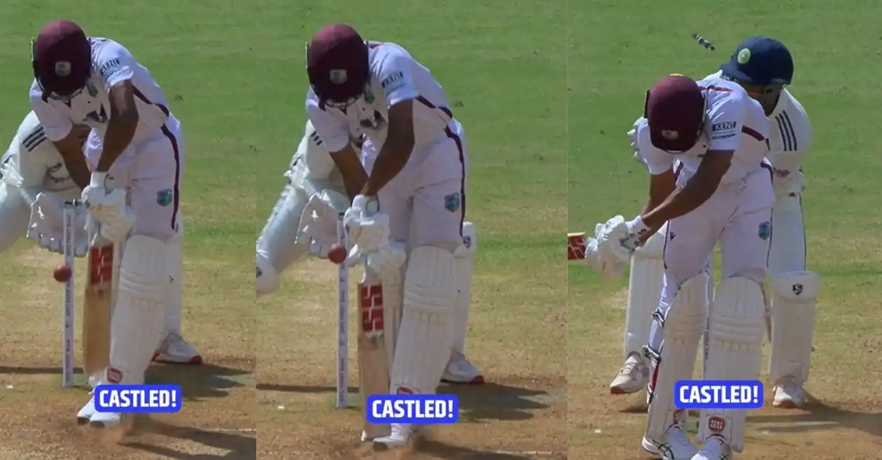 IND vs WI [WATCH]: Kuldeep Yadav cleans up Roston Chase with a beauty on Day 3 of first Test