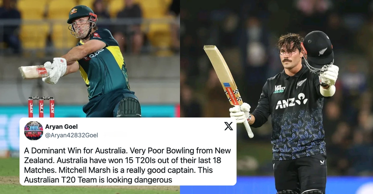NZ vs AUS: Fans go crazy as Mitchell Marsh’s blazing 85 outshines Tim Robinson’s maiden ton in T20I opener