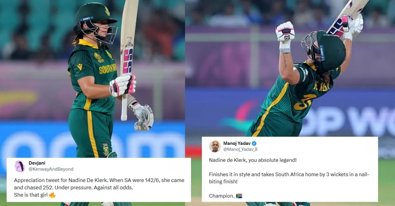 Fans erupt in joy as Nadine de Klerk’s batting brilliance guides South Africa to a thrilling win over India in Women’s World Cup 2025