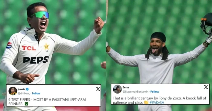 Fans react as Noman Ali’s 6-fer rattles South Africa despite Tony de Zorzi’s fighting ton in Lahore Test – PAK vs SA