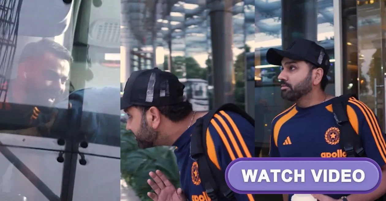 AUS vs IND [WATCH]: Rohit Sharma bows in respect to Virat Kohli before sharing an emotional hug inside the team bus