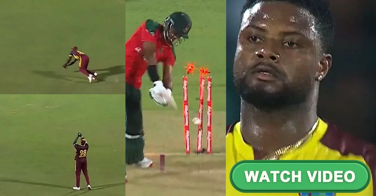 WATCH: Romario Shepherd’s hat-trick dismantles Bangladesh in final T20I as West Indies complete 3-0 whitewash