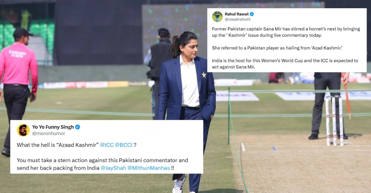 Indian fans demand action after Pakistan’s Sana Mir mentions ‘Azad Kashmir’ during PAK-W vs BAN-W Women’s World Cup 2025 game