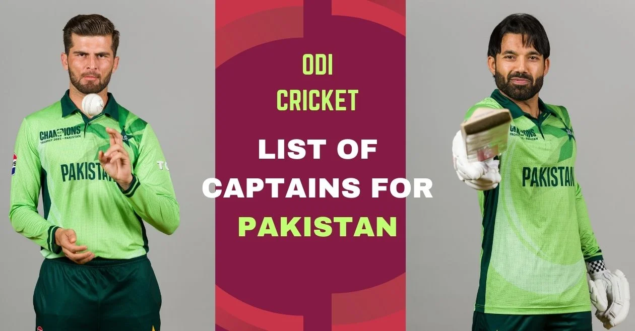 List of captains for Pakistan in ODI cricket ft. Shaheen Afridi and Mohammad Rizwan