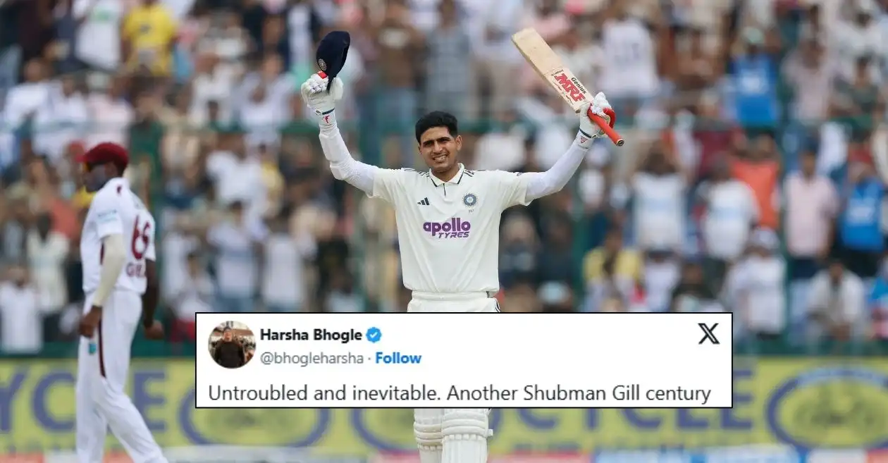 Fans go crazy as Shubman Gill hits a ravishing century on Day 2 of IND vs WI second Test