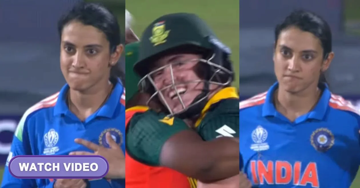WATCH: Smriti Mandhana expresses rage after Nadine de Klerk’s six breaks India’s heart against South Africa | Women’s World Cup 2025