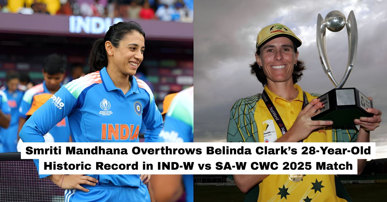 CWC 2025: Smriti Mandhana smashes Belinda Clark’s 28-year-old historic record in Women’s ODI during IND-W vs SA-W clash
