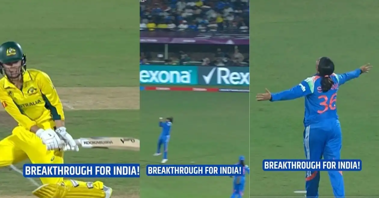 IND vs AUS [WATCH]: Sneh Rana plucks a stunning catch to dismiss Phoebe Litchfield in Women’s World Cup 2025