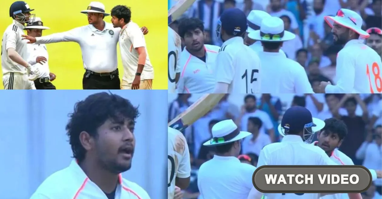 WATCH: Tensions flare between Yash Dhull and Yash Thakur as the duo engages in a fiery altercation on Irani Cup 2025 final day