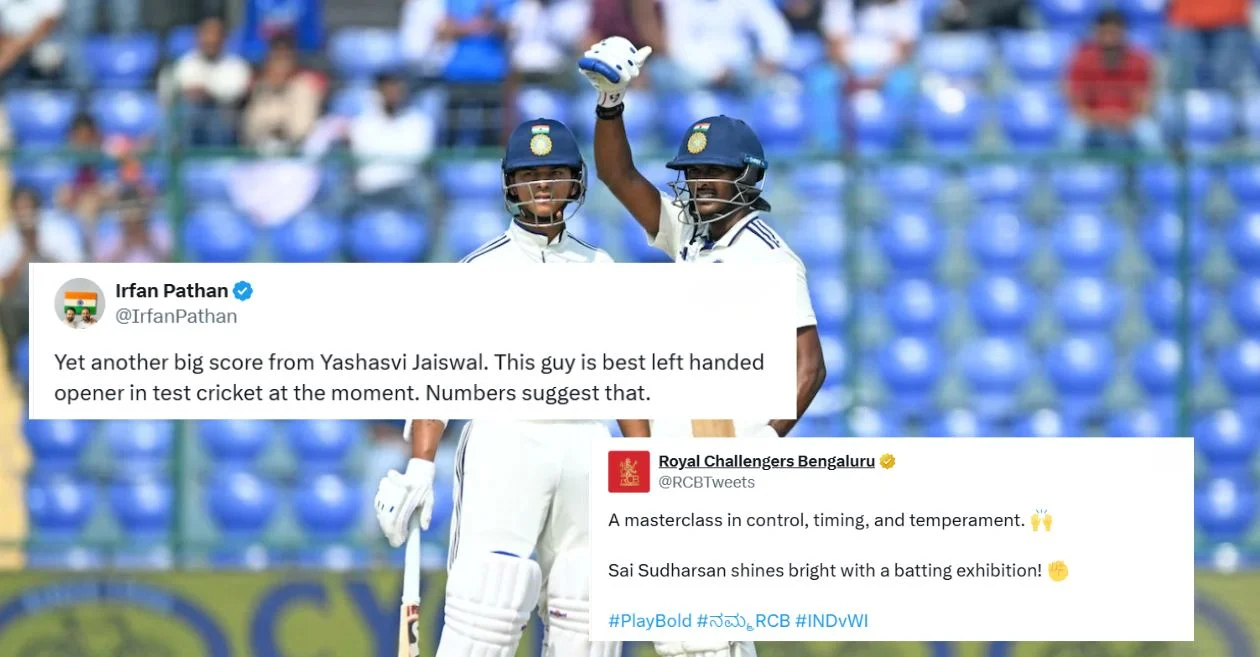 Fans react as Yashasvi Jaiswal and Sai Sudharsan demolish West Indies bowling as India dominate Day 1 of Delhi Test
