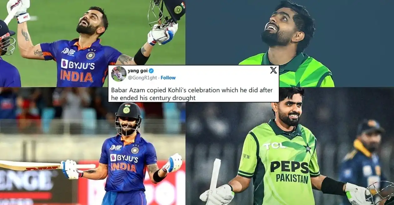 Fans troll Babar Azam after Pakistan star mimics Virat Kohli’s 71st-century celebration following a ton in 2nd ODI against Sri Lanka