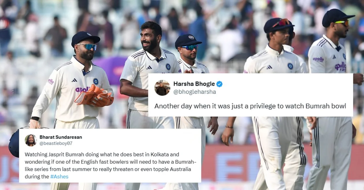 Fans celebrate after India rule Day 1 in Kolkata as Jasprit Bumrah devastate South Africa’s batting