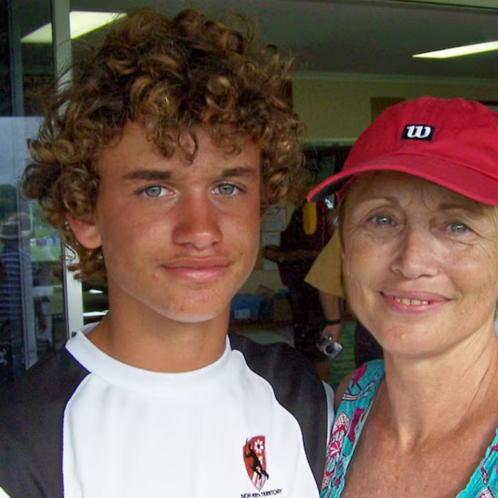 Jake Weatherald and his mother