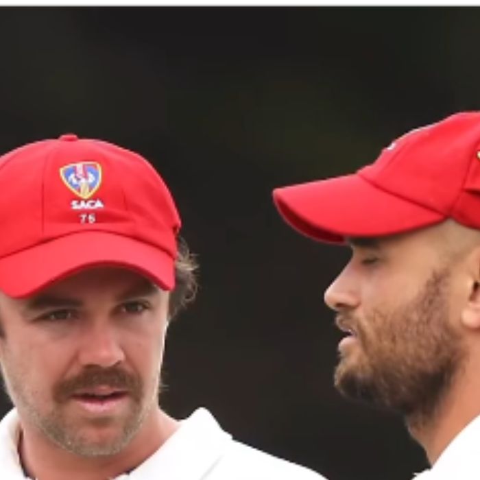 Jake Weatherald with Travis Head