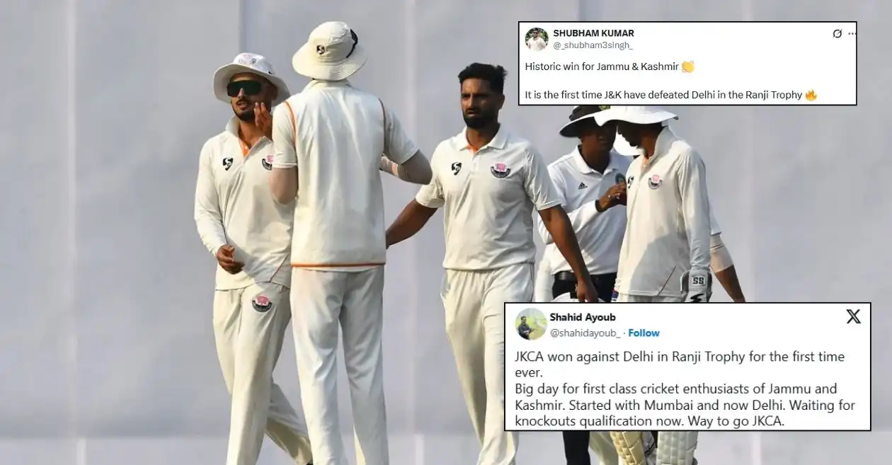 Fans erupt as Jammu and Kashmir record first-ever win over Delhi in Ranji Trophy history