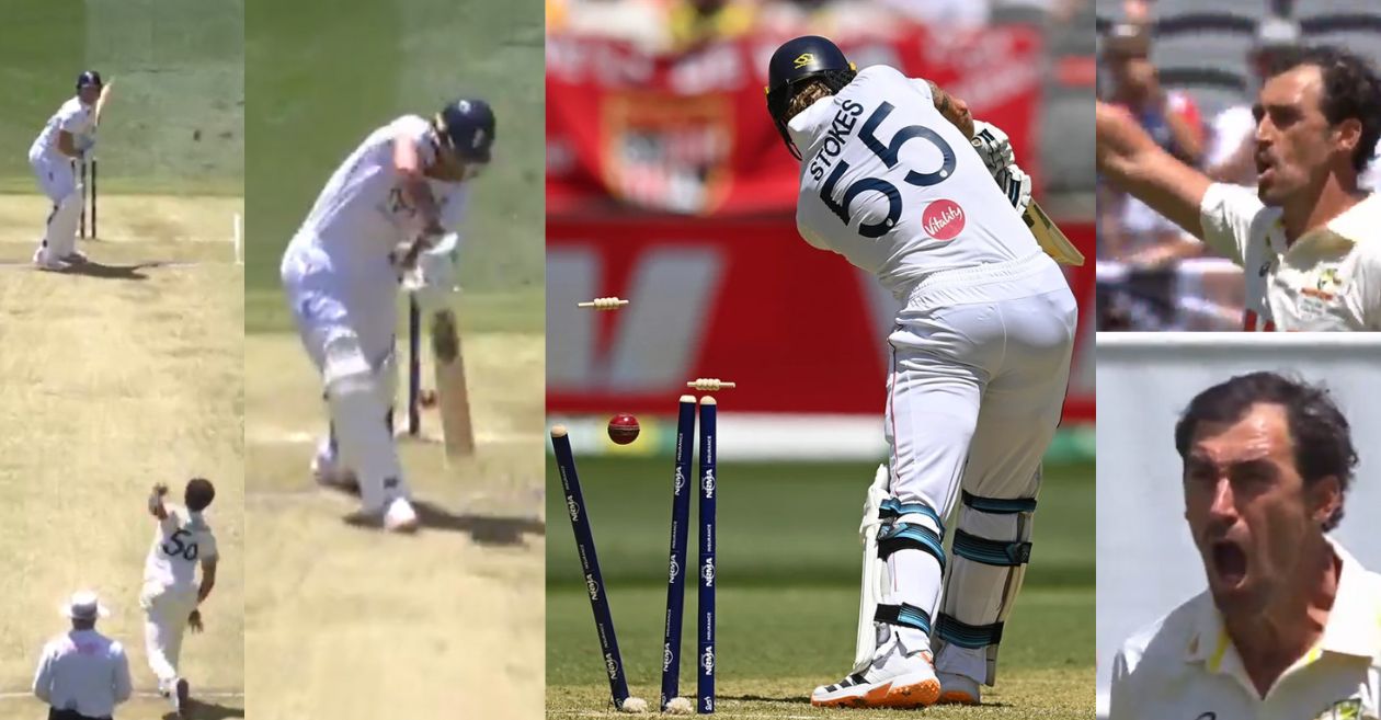 Ashes 2025-26 [WATCH]: Mitchell Starc floors England captain Ben Stokes with an absolute Jaffa on Day 1 of Perth Test