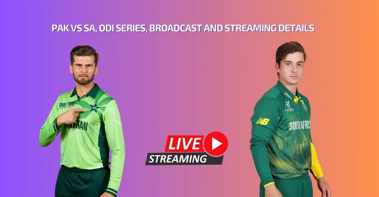 PAK vs SA 2025, ODI Series: Broadcast, Live Streaming details – When and where to watch in South Africa, Pakistan, USA & other countries