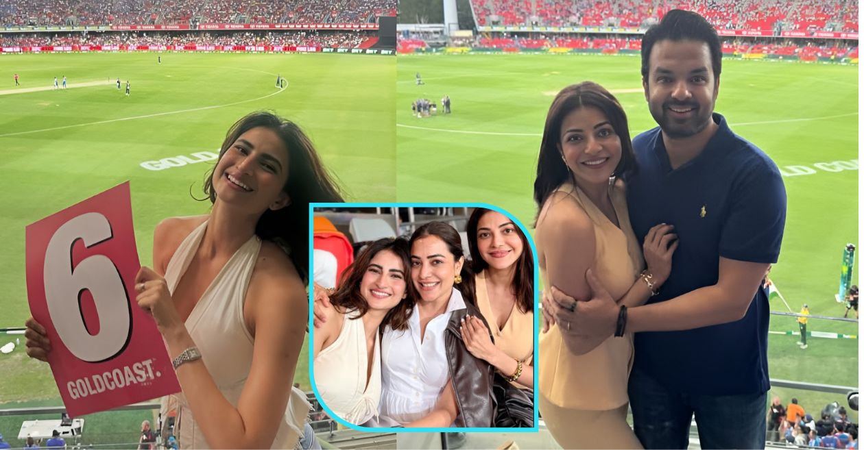 In Pics: Palak Tiwarii and Kajal Aggarwal spotted with Shane Watson and Ranveer Allahbadia at Carrara Oval during AUS vs IND 4 T20I