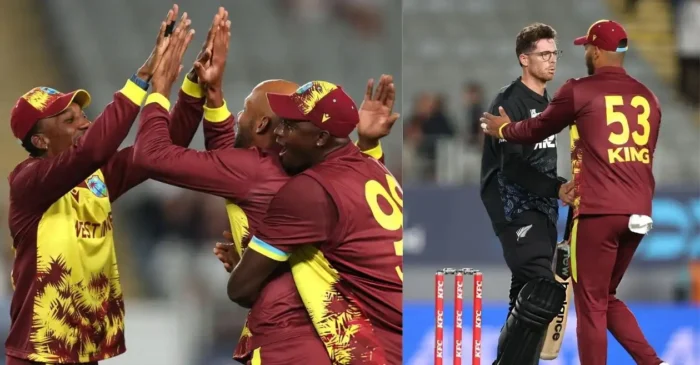 West Indies survive Mitchell Santner scare to register a thrilling win over New Zealand in the first T20I