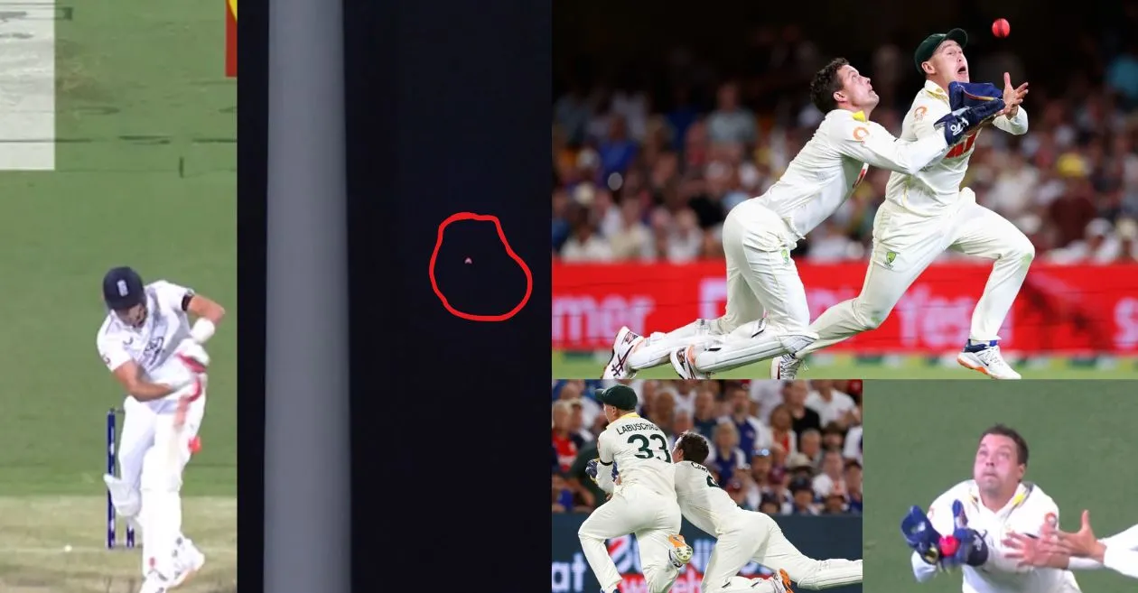 Ashes 2025-26 [WATCH]: Alex Carey grabs a brilliant catch while running backwards to remove Gus Atkinson on Day 1 of the Pink-Ball Test