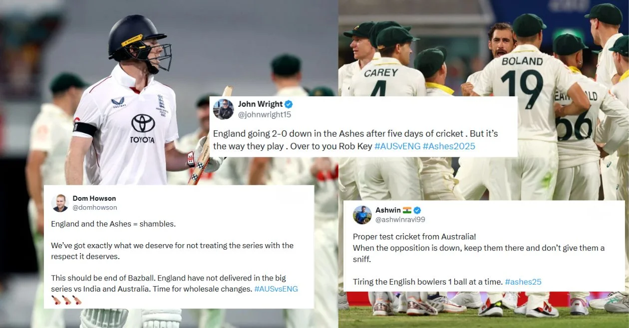 Ashes 2025–26: Fans react as England stare at defeat after Australia dominate Day 3 in pink-ball Test at the Gabba