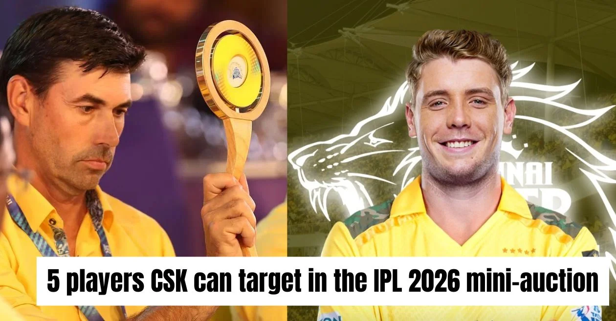 5 players Chennai Super Kings (CSK) can target in the IPL 2026 mini-auction