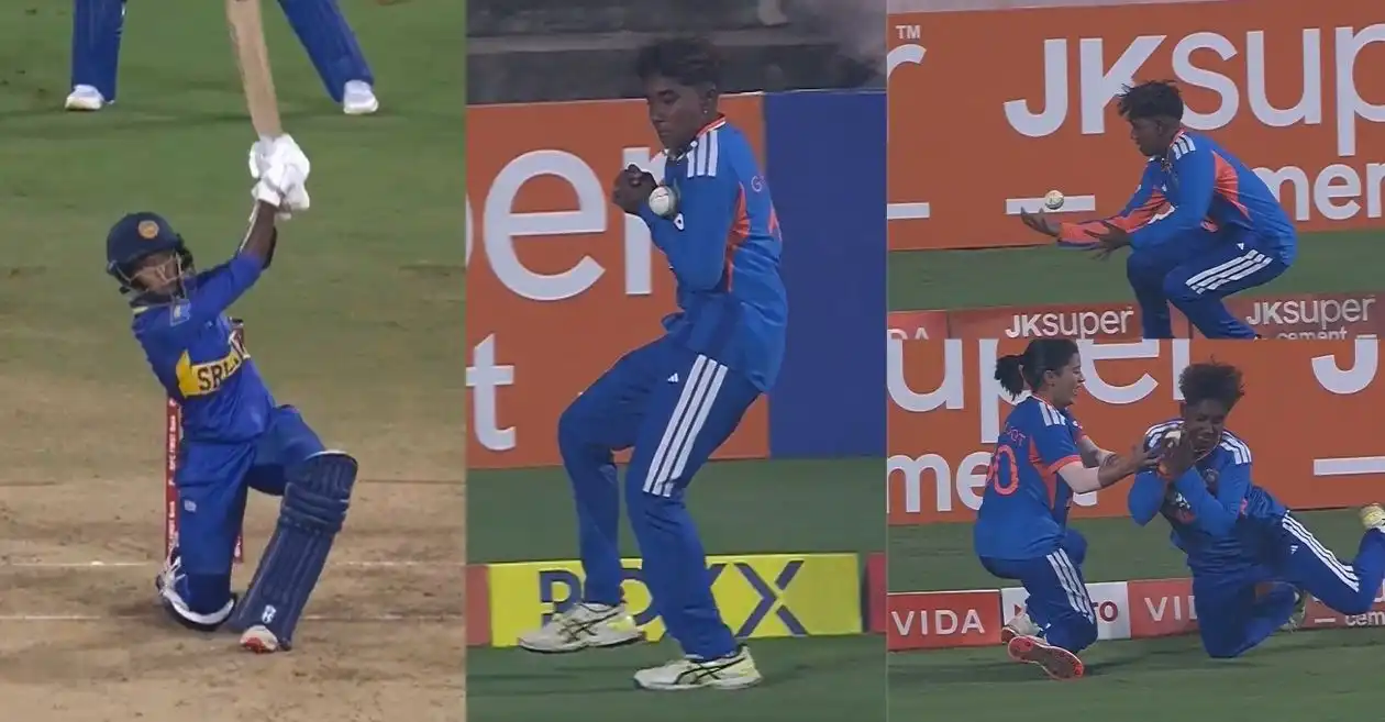 IND-W vs SL-W [WATCH]: G Kamalini’s sensational juggling catch steals the show in record-breaking 4th T20I