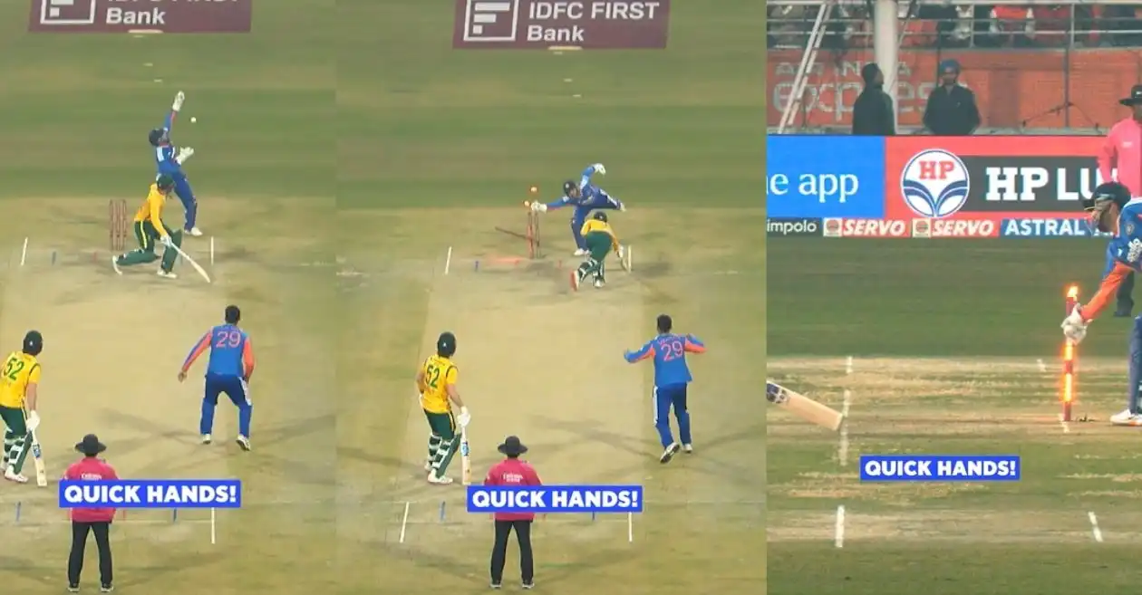 WATCH: Jitesh Sharma channels inner MS Dhoni to remove Quinton de Kock on 90 with lightning run-out in 2nd T20I