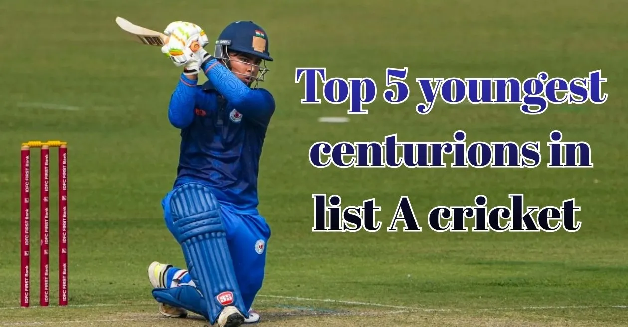 Top 5 youngest centurions in List A cricket ft. Vaibhav Suryavanshi