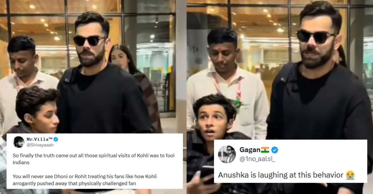 Fans accused Virat Kohli and Anushka Sharma of snubbing physically challenged fan at Mumbai Airport in viral video