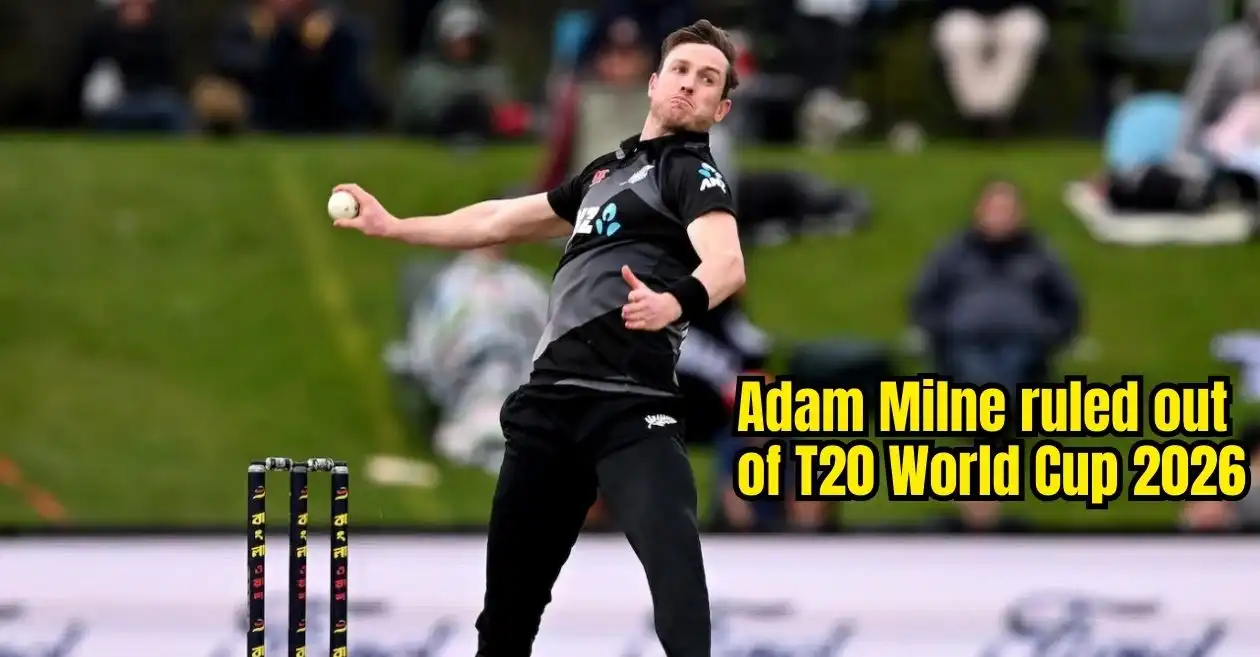 New Zealand pacer Adam Milne ruled out of T20 World Cup 2026, replacement announced