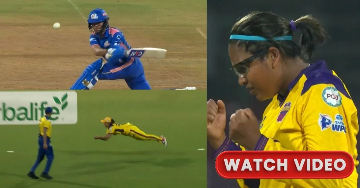 WPL 2026 [WATCH]: Chloe Tryon pulls off ‘catch of the season’ to dismiss Harmanpreet Kaur during MI-W vs UP-W clash