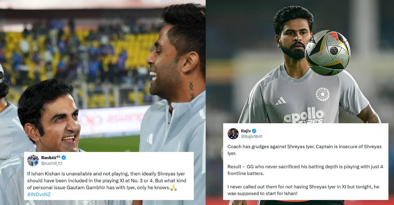 IND vs NZ: Fans slam Gautam Gambhir as Shreyas Iyer misses out again in India XI for 4th T20I in Visakhapatnam