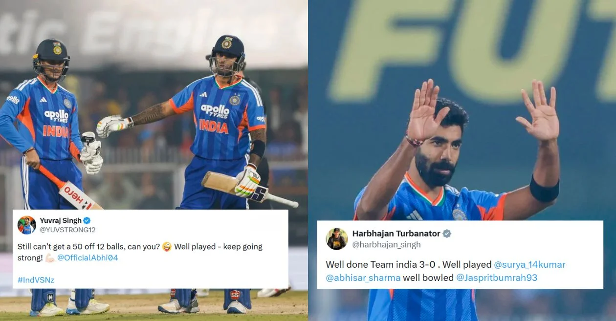 Fans react after Abhishek Sharma and Jasprit Bumrah power India to unassailable 3-0 series lead with eight wicket win over New Zealand in third T20I